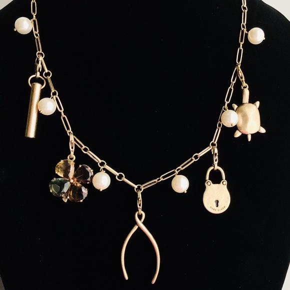 New Tory Burch Heirloom Necklace Removable Charms - Picture 1 of 10